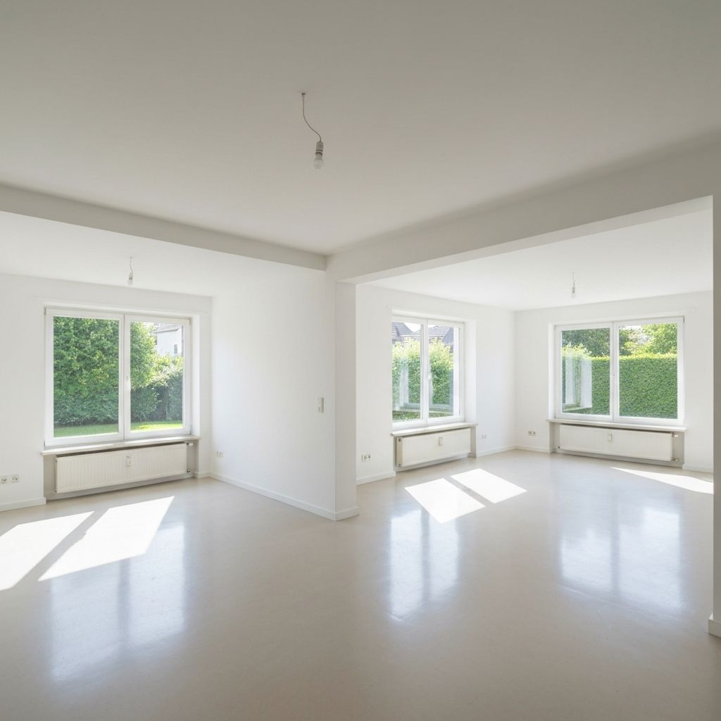 Leere saubere Wohnung nach Entrümpelung